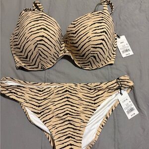 Women's Zebra Print Bikini Set